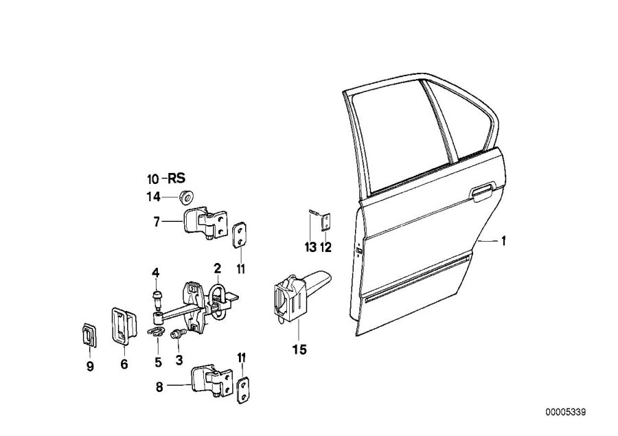 Diagram Rear door - hinge/door brake for your 2016 BMW 640iX   