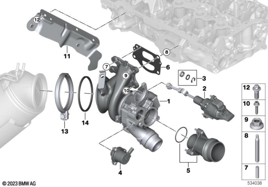 Diagram Turbocharger for your BMW M6  