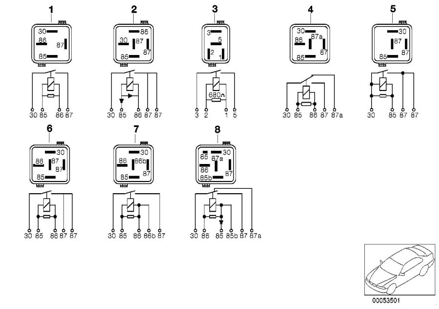 Diagram RELAY MOTOR for your 1995 BMW