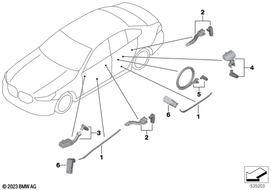 Diagram LED/fiber-optic cond/doors for your BMW