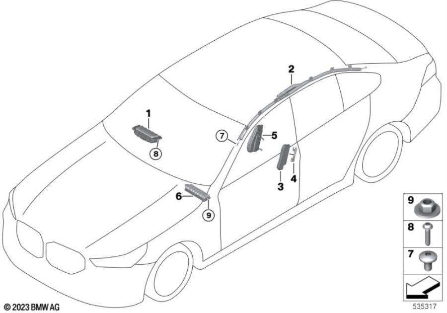 Diagram Airbag for your 2014 BMW M6   