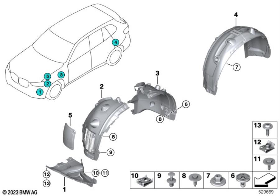 Diagram Wheelarch trim for your 2007 BMW M6   