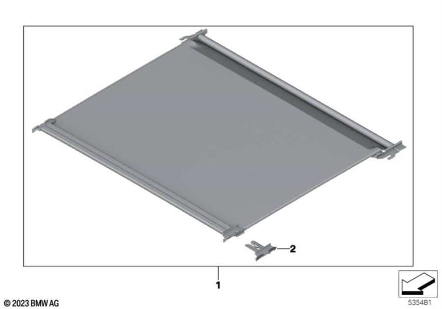 Diagram Sliding/tilting sunroof blind for your BMW