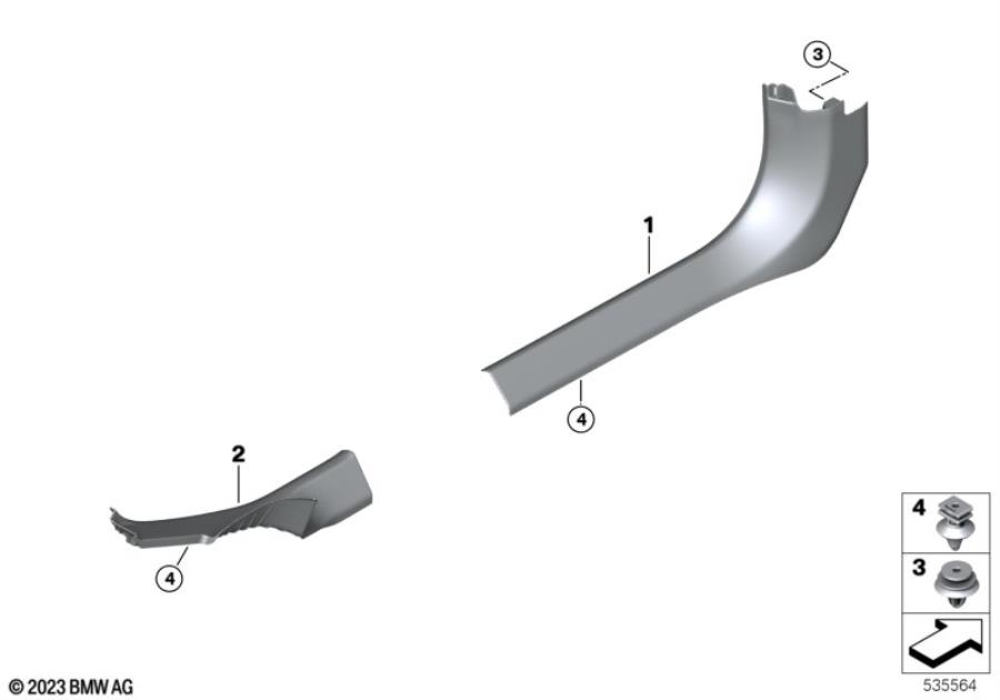 Diagram Trim panel leg room for your 2015 BMW M235i   