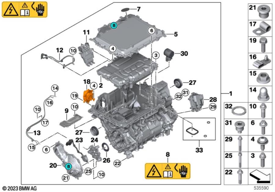 Diagram Electrical machine front axle for your MINI