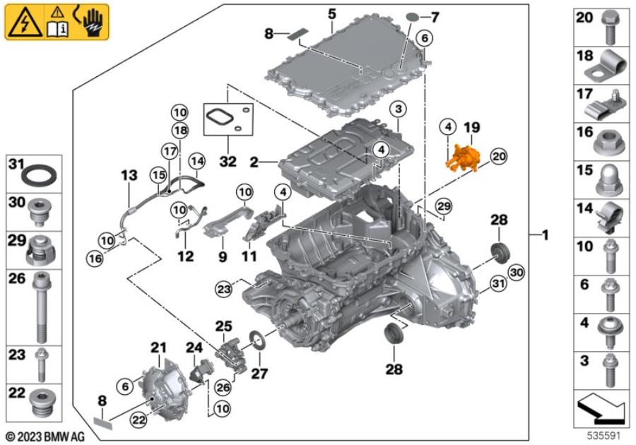 Diagram Electrical machine rear axle for your MINI