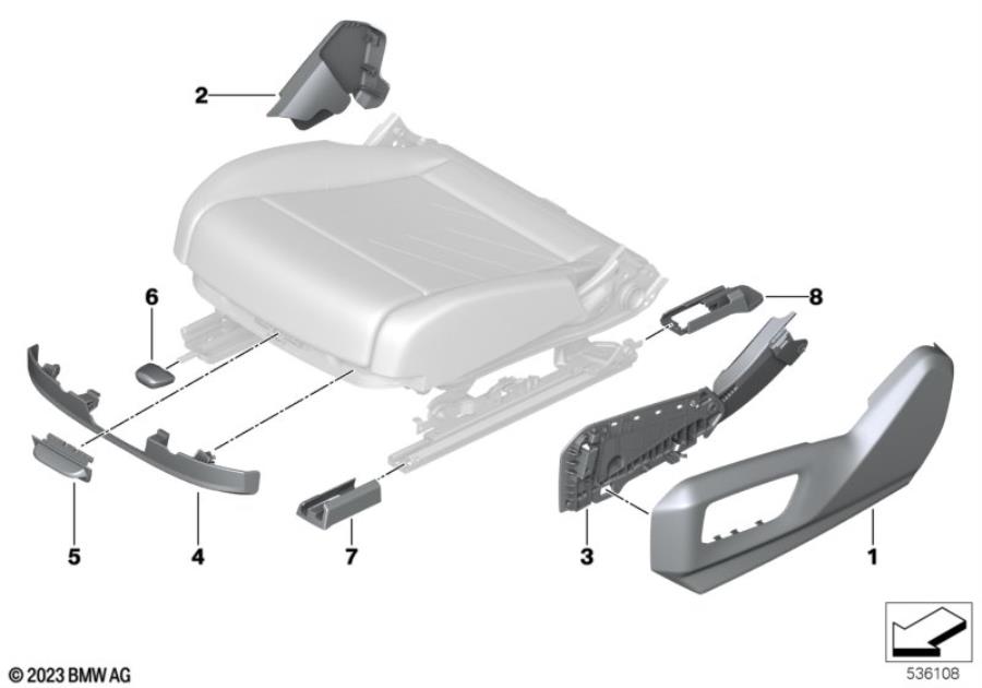 Diagram Seat front seat coverings for your 2012 BMW M6   