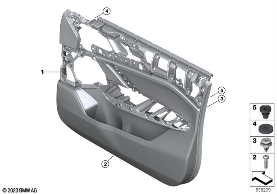 Diagram Door trim panel, front for your 2018 BMW X2   