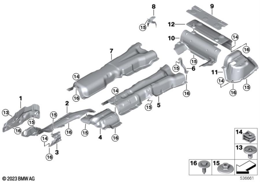 Diagram Heat insulation for your 2015 BMW M6   