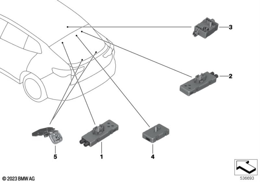 Diagram Sep.CMPT Diversity antenna amplifier for your 2018 BMW M6   