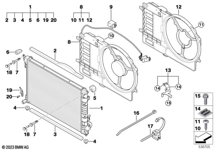 Diagram RADIATOR/FRAME for your MINI