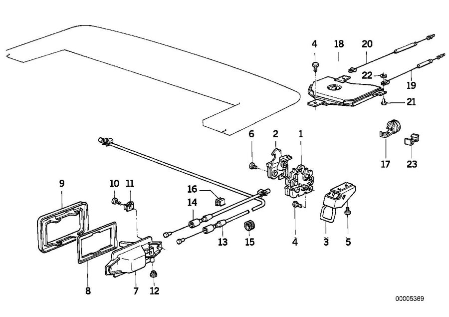 Diagram Folding top flap mechanism for your 2023 BMW X3  30eX 