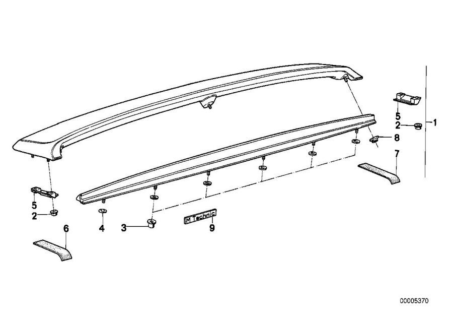 Diagram Rear spoiler m-technik for your BMW Z4  