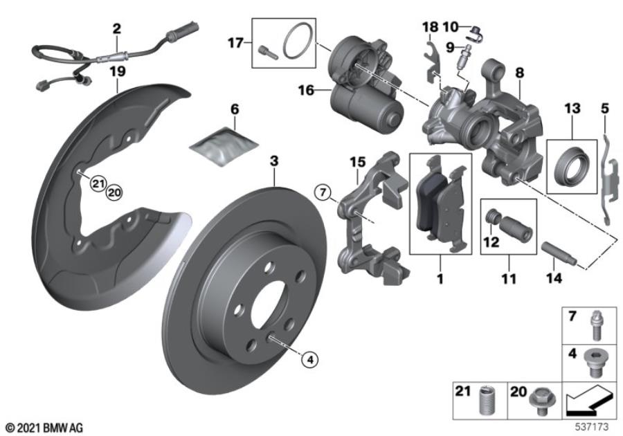 Diagram REAR WHEEL BRAKE for your MINI