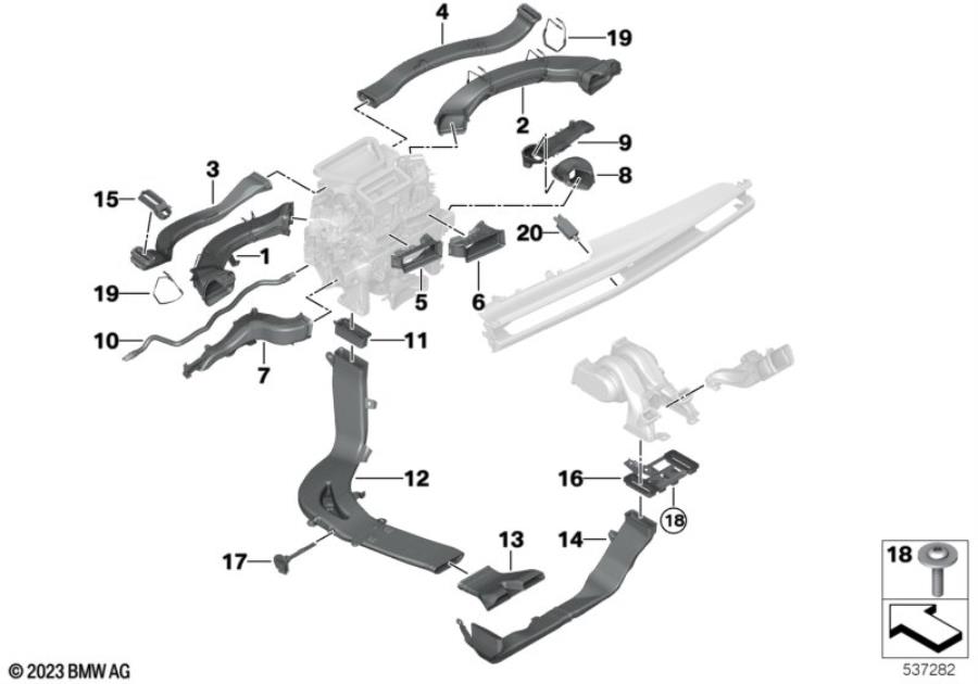 Diagram Air channel for your 2016 BMW M6   