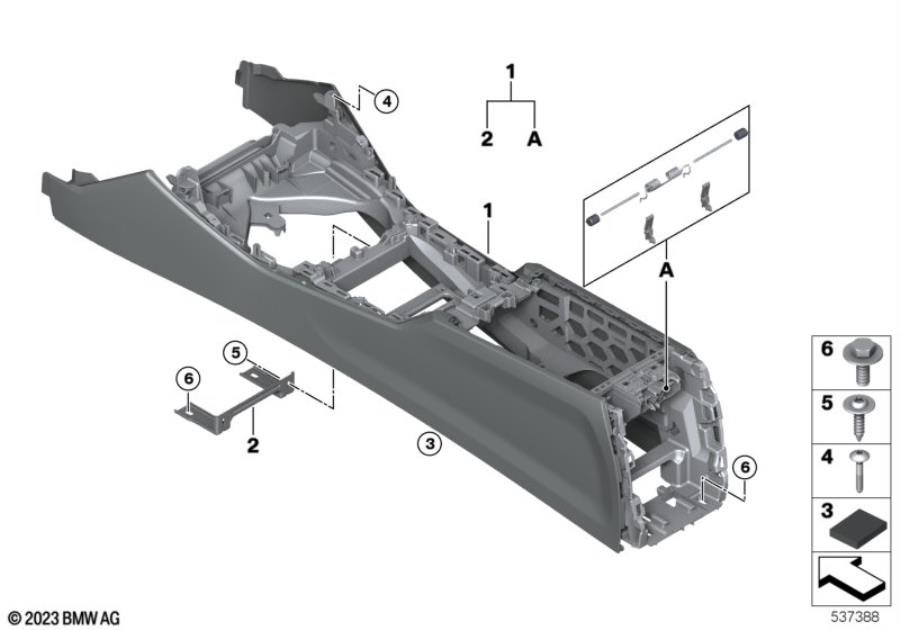 Diagram Center console for your 2012 BMW M6   