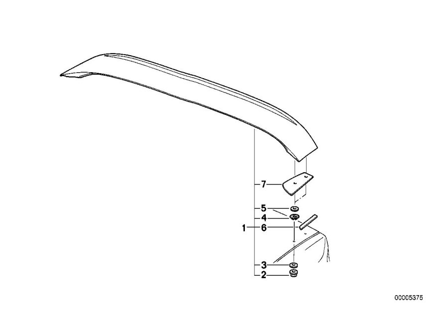 Diagram Rear spoiler m-technik for your BMW Z4  