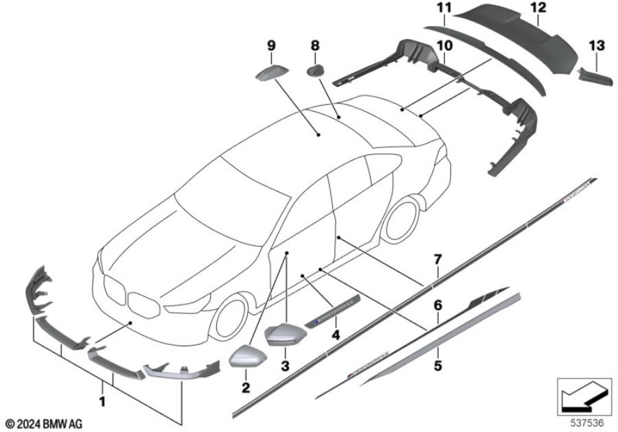 Diagram M Performance Accessories for your 1995 BMW