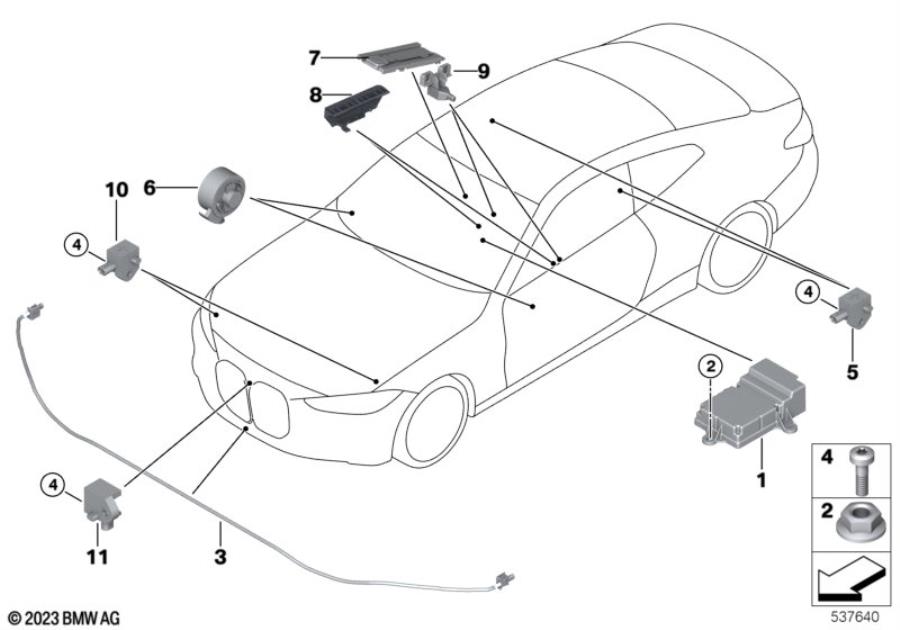 Diagram Electric parts airbag for your 2023 BMW X3  30eX 