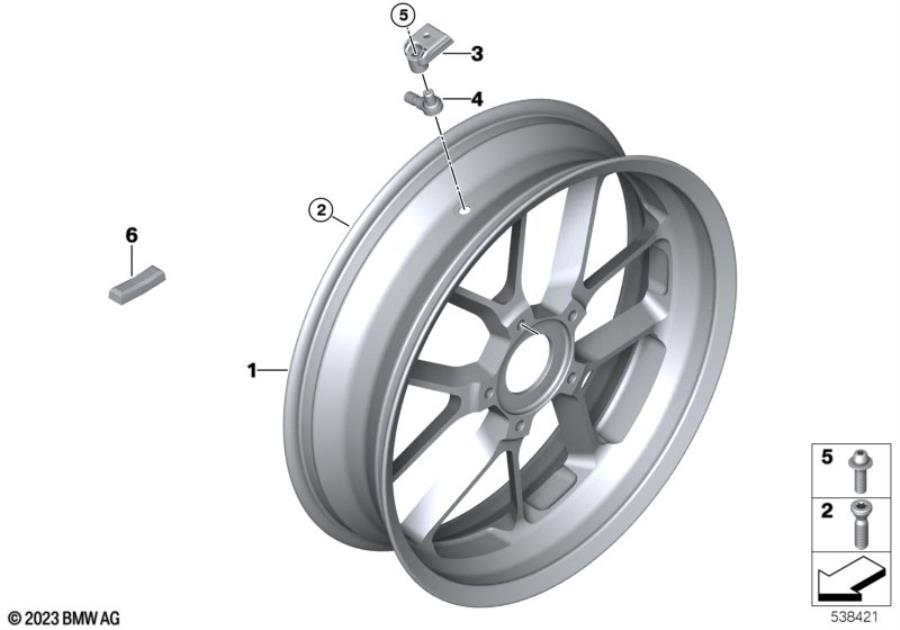 Diagram Forged wheel, rear for your BMW