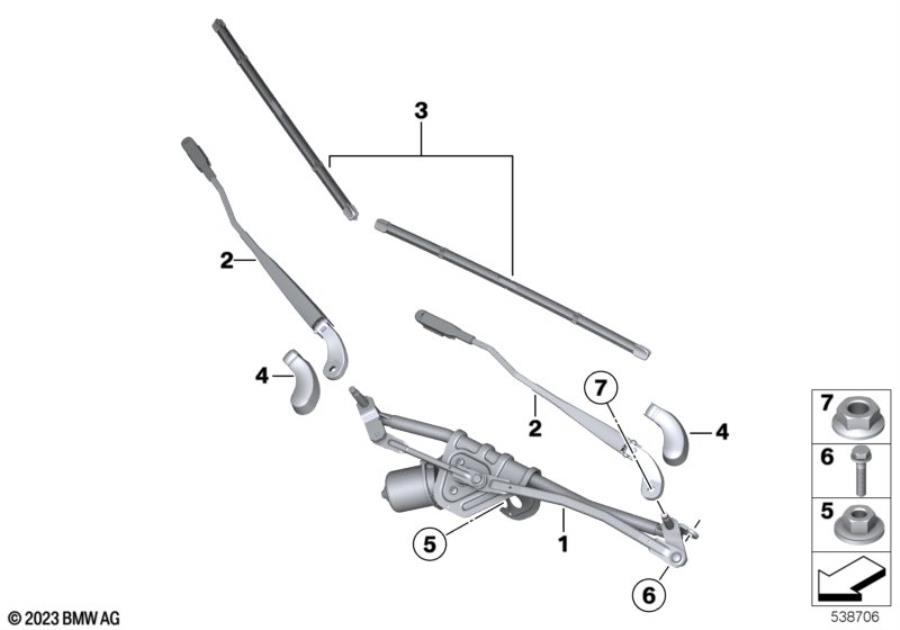 Diagram Wiper system, complete for your MINI