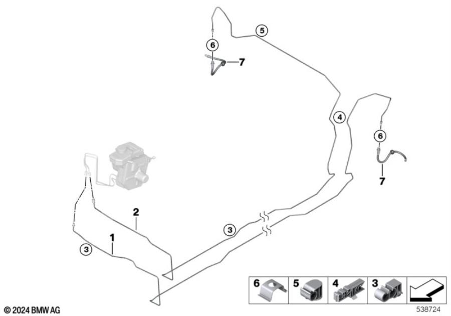 Diagram Brake pipe rear for your 1988 BMW M6   