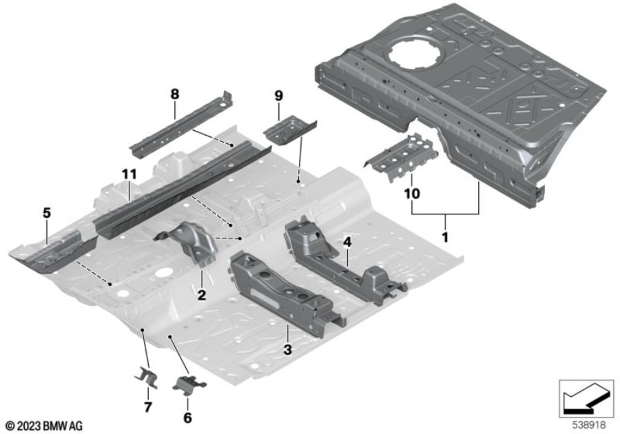 Diagram Partition trunk/Floor parts for your 2018 BMW M6   