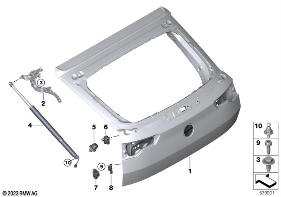 Diagram Trunk lid for your BMW