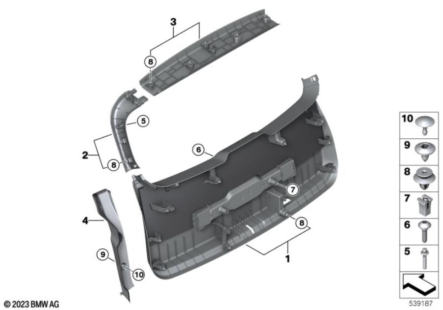 Diagram Trunk lid trim panel for your MINI