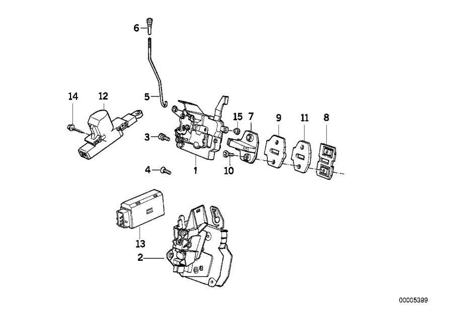 Diagram Door lock front for your 2016 BMW 640iX   