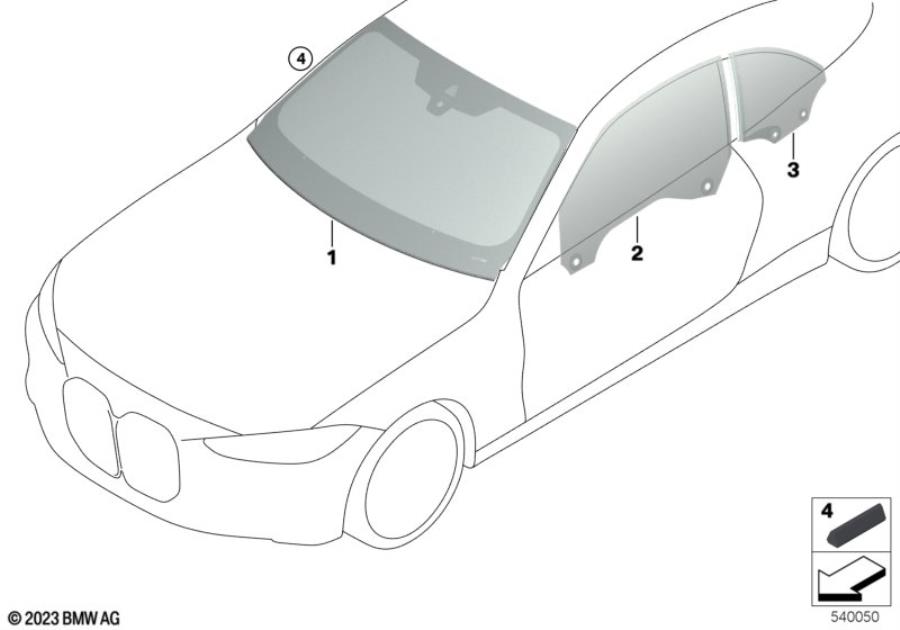 Diagram Glazing for your BMW