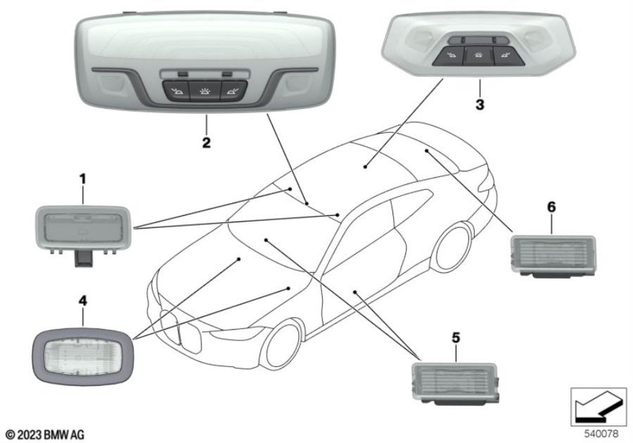 Diagram Interior light for your 2018 BMW 230i   