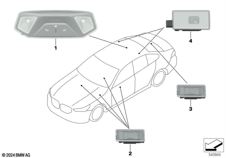 Diagram Various lamps for your BMW