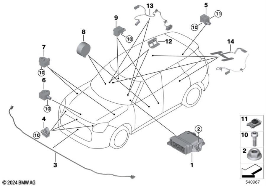 Diagram Electric parts airbag for your MINI