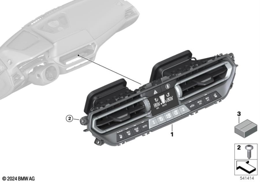 Diagram Automatic air conditioning control for your 1988 BMW M6   