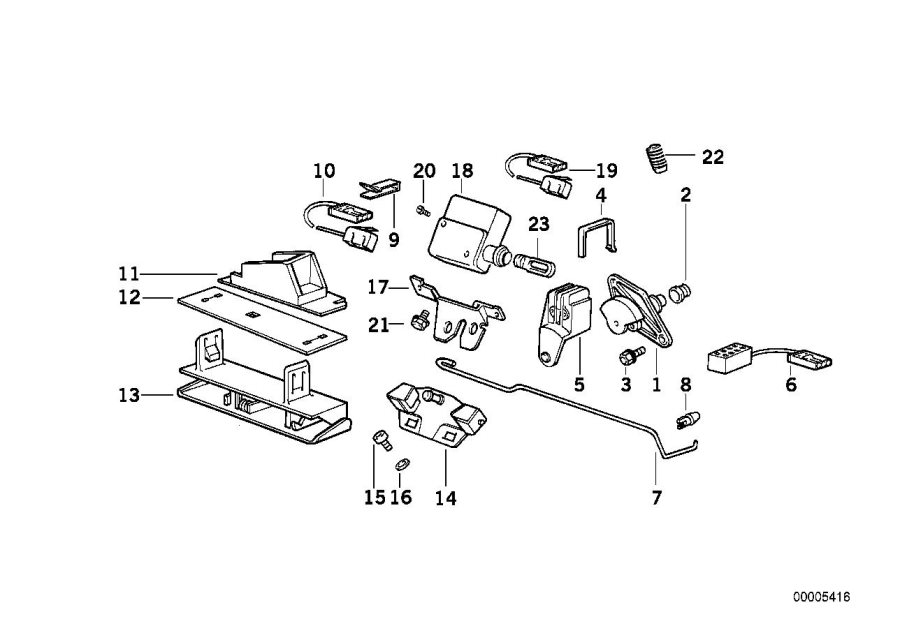 Diagram Trunk LID/CLOSING system for your BMW 525i  