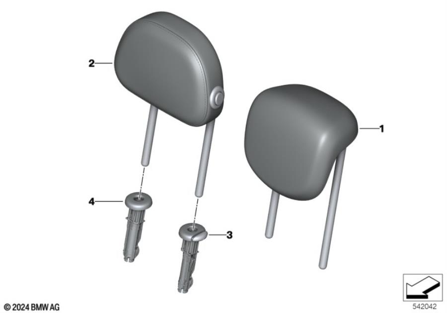 Diagram Rear seat head restraint for your MINI