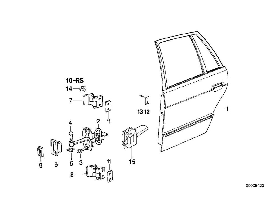 Diagram Rear door - hinge/door brake for your 2016 BMW 640iX   