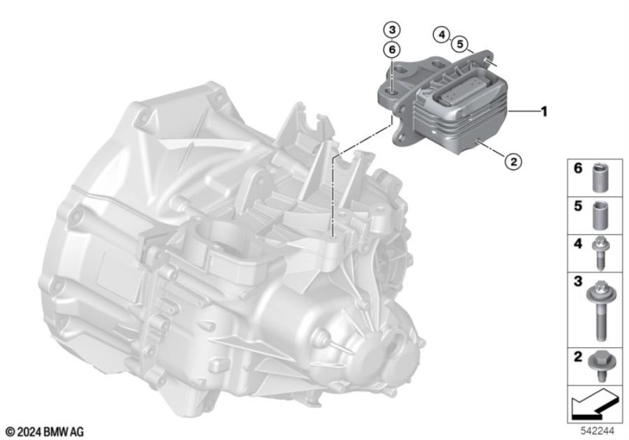 Diagram Gearbox suspension for your BMW M6  