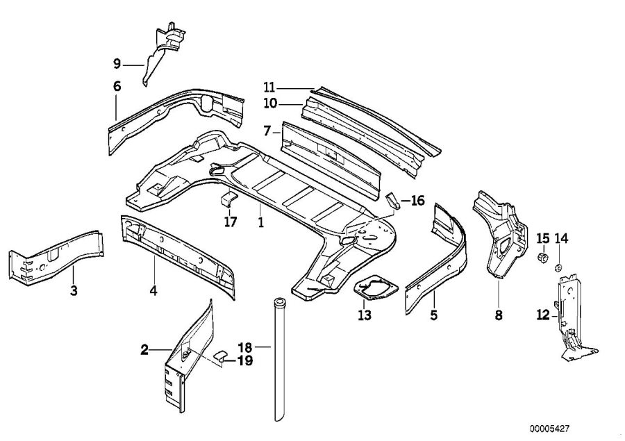 BMW 328i Rear window frame left. Manual, automatic - 41328170657 | BMW ...