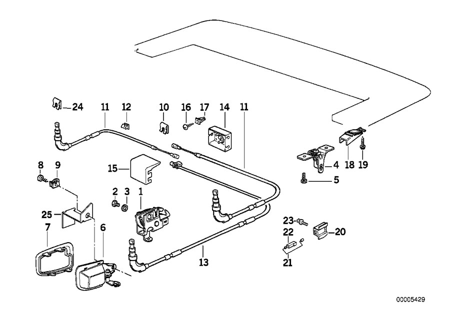 Le diagramme CDE MANUELLE DE CLAPET DE CAPOTE pour votre BMW