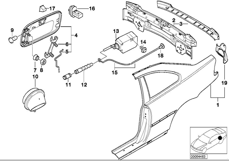 Diagram Side PANEL/TAIL trim for your BMW