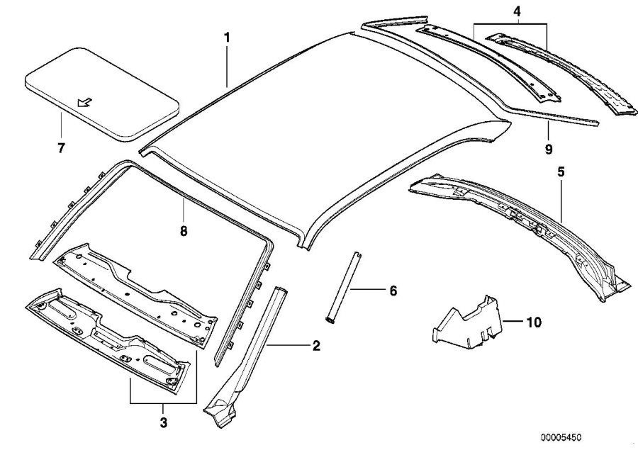 Diagram Roof for your 2015 BMW M6   