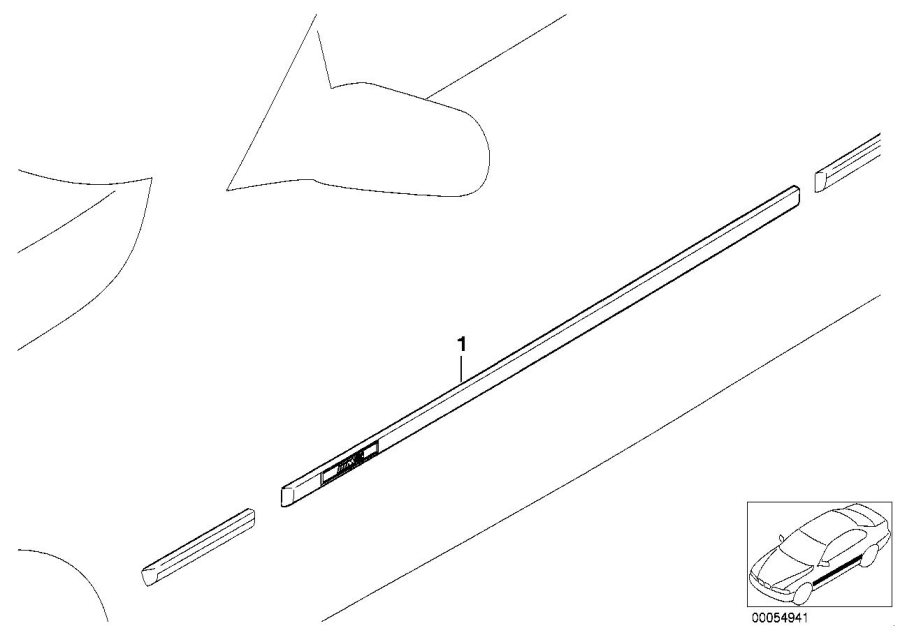 Diagram Retrofit, M protective strip, door for your 2023 BMW X3  30eX 