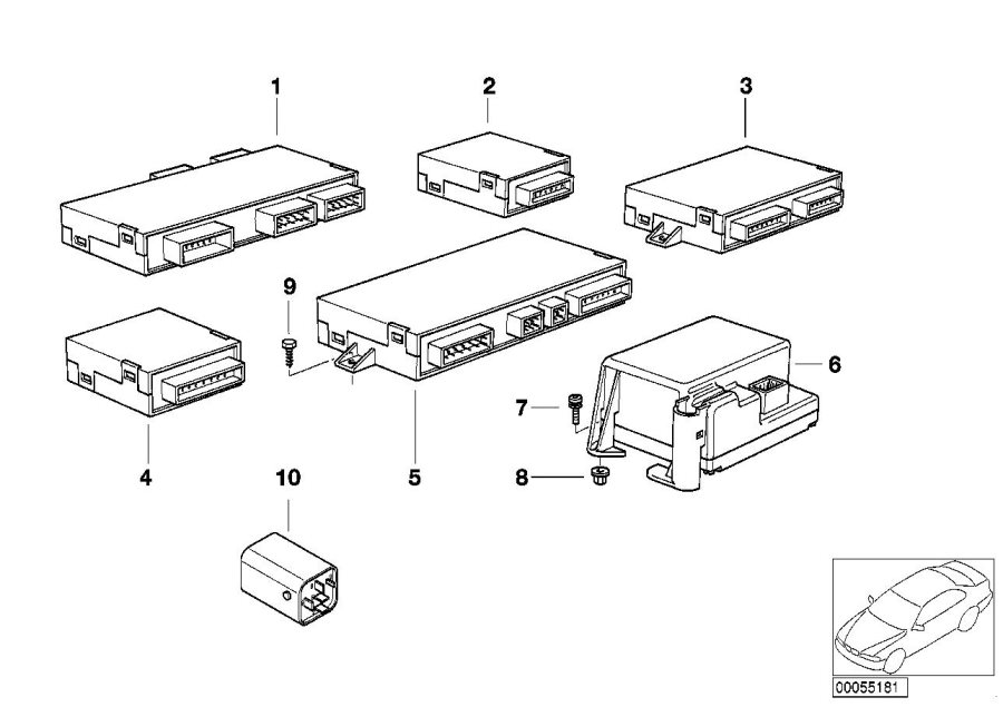 Diagram BODY CONTROL UNITS AND MODULS for your 2015 BMW M235i   