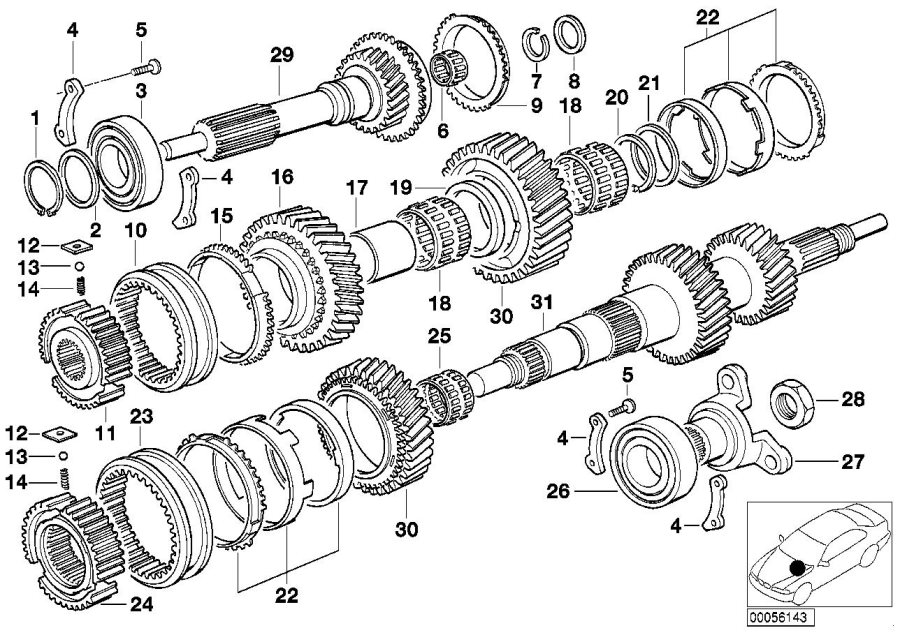 Diagram S5D...Z drive shaft/output shaft for your 2007 BMW 535xi   