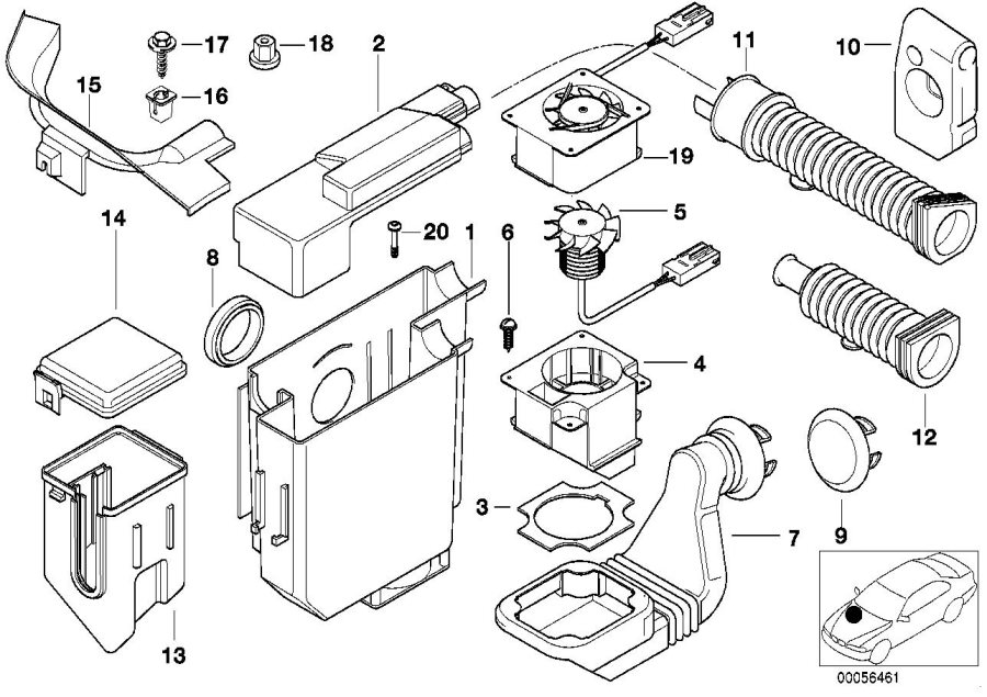 Diagram Control unit box for your 2005 BMW X5   