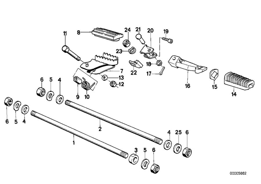 Diagram Footrest for your BMW