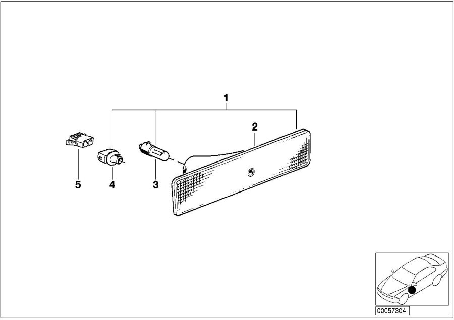 Diagram Side marker light for your 1983 BMW 318i Manual Coupe 