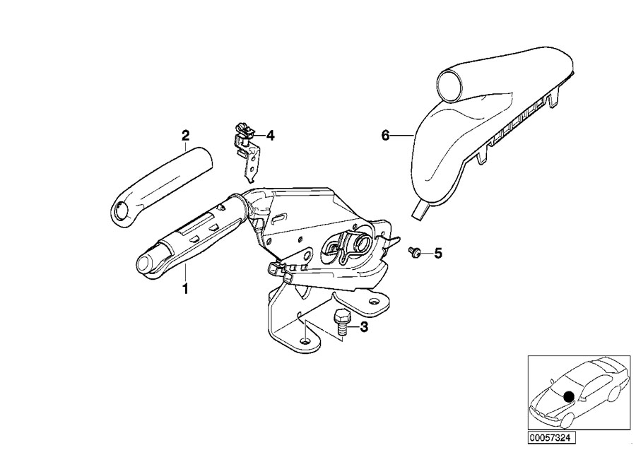 Diagram Handbrake lever for your 2021 BMW M5   